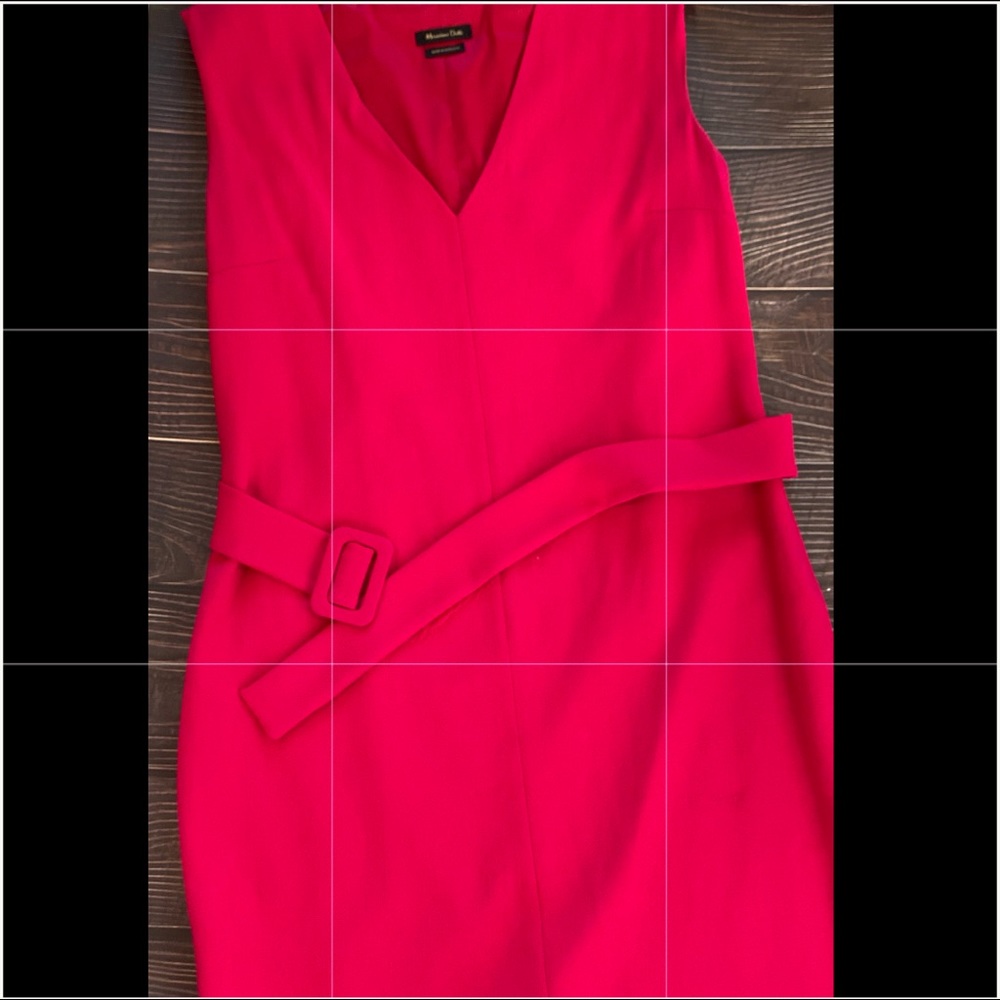 Massimo Dutti red midi dress